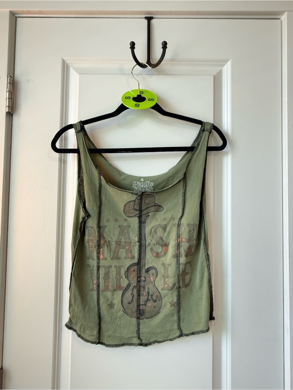 Nashville Graphic Tank Top with Guitar Print